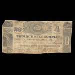 Canada, Tobique Mill Company, 4 dollars <br /> 18 avril 1839
