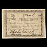 Canada, Ville de Saint John, 2 shillings <br /> 10 juin 1837