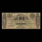Canada, Bank of New Brunswick, 1 dollar <br /> 1 novembre 1860