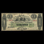 Canada, Bank of New Brunswick, 1 dollar <br /> 1 septembre 1868