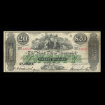 Canada, Bank of New Brunswick, 20 dollars <br /> 1 septembre 1868