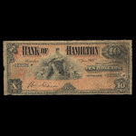 Canada, Bank of Hamilton, 10 dollars <br /> 2 janvier 1904