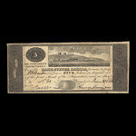 Canada, Bank of Upper Canada (Kingston), 5 dollars <br /> 3 juin 1822