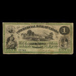 Canada, Commercial Bank of Canada, 1 dollar <br /> 2 janvier 1860