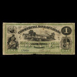 Canada, Commercial Bank of Canada, 1 dollar <br /> 2 janvier 1860