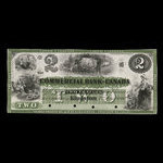 Canada, Commercial Bank of Canada, 2 dollars <br /> 2 janvier 1860