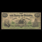 Canada, Bank of Ottawa (The), 10 dollars <br /> 2 janvier 1895