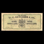 Canada, W.C. Edwards & Cie. Ltée., 1 dollar <br /> 2 août 1887