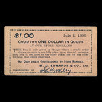 Canada, W.C. Edwards & Cie. Ltée., 1 dollar <br /> 1 juillet 1896