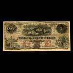Canada, Bank of the County of Elgin, 1 dollar <br /> 1 août 1856