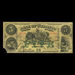 Canada, Bank of Toronto (The), 5 dollars <br /> 1 juillet 1890