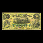 Canada, Bank of Toronto (The), 20 dollars <br /> 1 octobre 1929