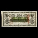 Canada, Bank of British North America, 10 dollars <br /> 3 février 1860