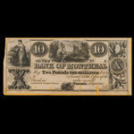 Canada, Banque de Montréal, 10 dollars <br /> 2 avril 1844
