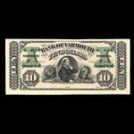 Canada, Bank of Yarmouth, 10 dollars <br /> 1 juillet 1870