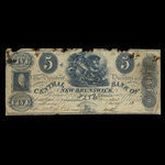 Canada, Central Bank of New Brunswick, 5 livres(anglaise) <br /> 1 mai 1853