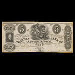 Canada, Central Bank of New Brunswick, 5 livres(anglaise) <br /> 1857