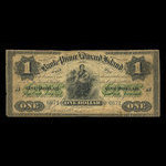 Canada, Bank of Prince Edward Island, 1 dollar <br /> 1 janvier 1872