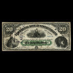 Canada, Commercial Bank of Newfoundland, 20 dollars <br /> 3 janvier 1888
