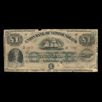 Canada, Union Bank of Newfoundland, 1 livre(anglaise) <br /> 1 septembre 1877