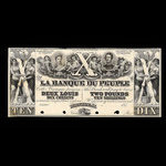 Canada, Banque du Peuple (People's Bank), 10 dollars <br /> 1849