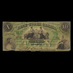 Canada, Bank of Upper Canada (York), 10 dollars <br /> 6 juillet 1859