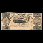 Canada, Champlain & St. Lawrence Railroad Company, 15 pence <br /> 1 août 1837