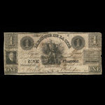 Canada, Banque de la Cité, 1 dollar <br /> 10 octobre 1833