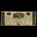 Canada, Bank of Canada, 2 dollars <br /> 1 février 1822
