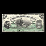 Canada, Banque Jacques-Cartier, 10 piastres <br /> 1 juin 1886