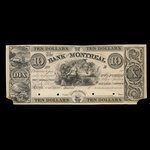 Canada, Banque de Montréal, 10 dollars <br /> 1839