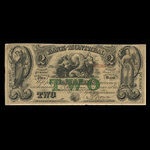 Canada, Banque de Montréal, 2 dollars <br /> 1 janvier 1849