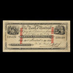 Canada, Banque de Montréal, 4 dollars <br /> 1 avril 1852