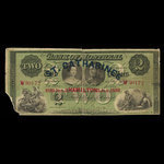 Canada, Banque de Montréal, 2 dollars <br /> 3 janvier 1859