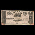 Canada, Banque du Peuple (People's Bank), 10 dollars <br /> 1836