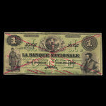 Canada, La Banque Nationale, 1 dollar <br /> 25 mai 1860
