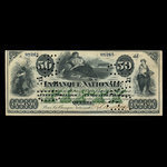 Canada, La Banque Nationale, 50 dollars <br /> 2 octobre 1871