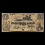 Canada, Bank of Upper Canada (York), 1 dollar <br /> 12 août 1856