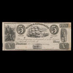 Canada, Banque Canadienne, 5 dollars <br /> 1838