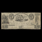 Canada, Banque Canadienne, 5 dollars <br /> 23 août 1836