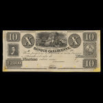 Canada, Banque Canadienne, 10 dollars <br /> 1838