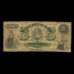 Canada, St. Stephen's Bank, 3 dollars <br /> 1 mars 1880