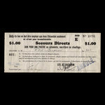 Canada, Cité de Chicoutimi, 1 dollar <br /> 21 juin 1933