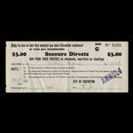 Canada, Cité de Chicoutimi, 3 dollars <br /> 21 juin 1933
