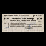 Canada, Cité de Chicoutimi, 2 dollars <br /> 19 juillet 1933
