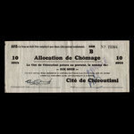 Canada, Cité de Chicoutimi, 10 cents <br /> 10 février 1935