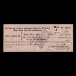Canada, Cité de Chicoutimi, 1 dollar, 92 cents <br /> 9 février 1935