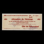 Canada, Cité de Chicoutimi, 5 cents <br /> 1936