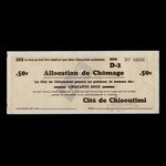 Canada, Cité de Chicoutimi, 50 cents <br /> 1936