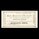 Canada, T.J. Lamontagne, 40 cents <br /> 12 janvier 1886
